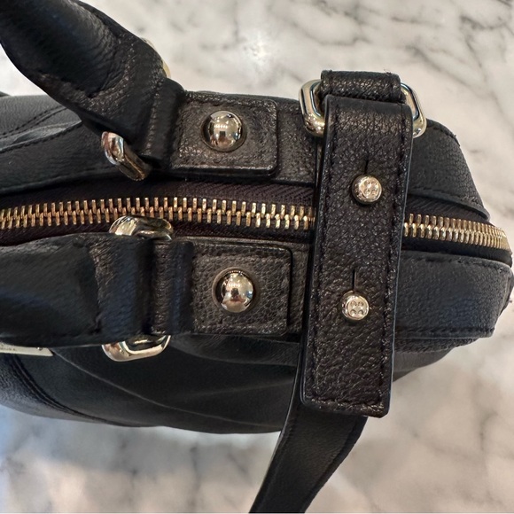 Kate Spade New York - Women’s Large Black Pebbled Leather Handbag / Crossbody - Picture 6 of 14